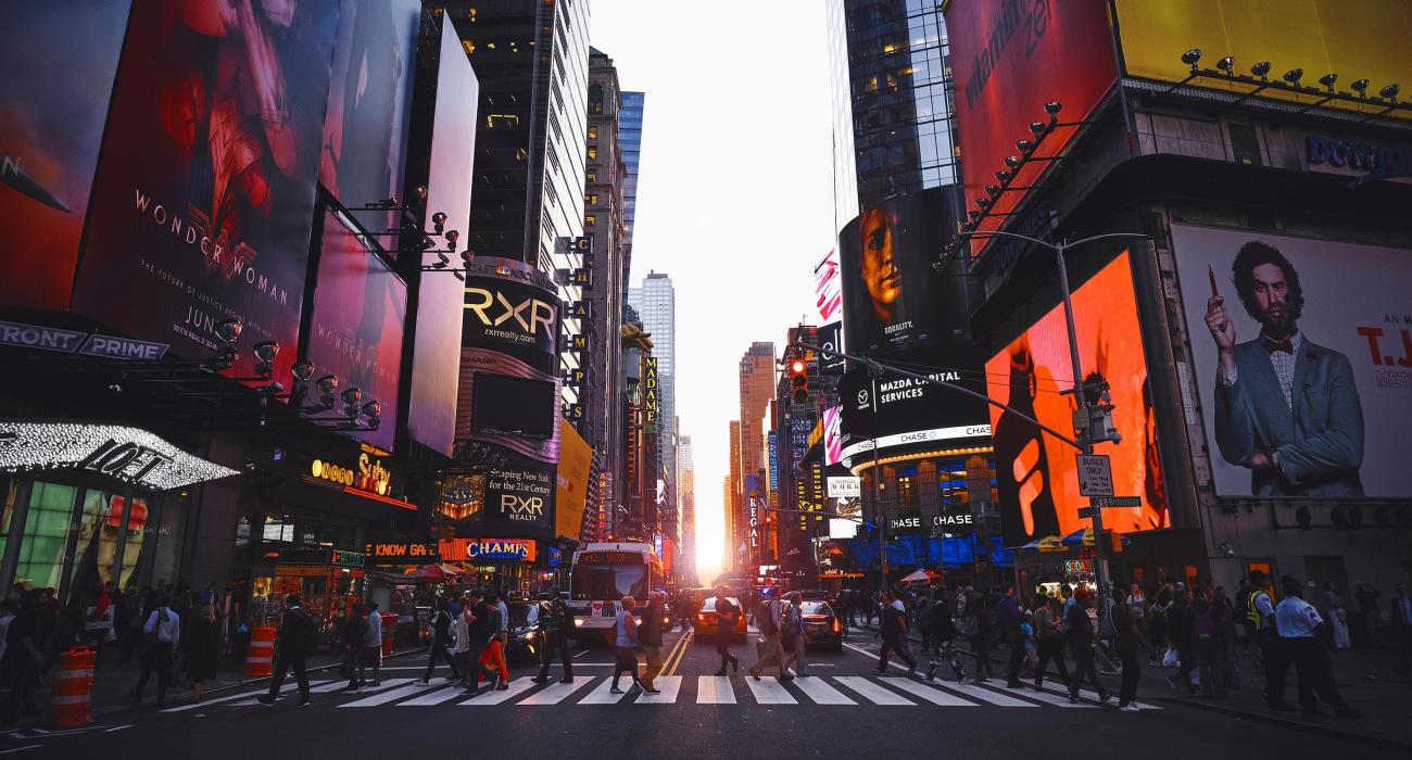 Street view of Times Square